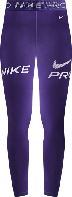Nike Pro 7/8-leggings med meshpanel, grafik og en mellemhøj talje til kvinder
