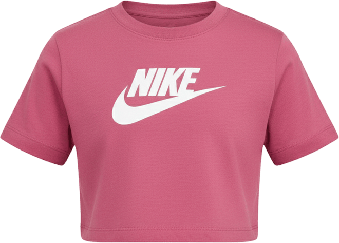 Nike Sportswear Playera cropped para niña talla grande