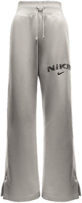 Nike Sportswear Phoenix Fleece Pants con logotipo de piernas anchas y tiro alto para mujer
