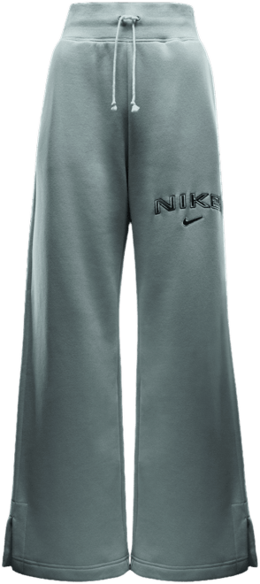 Nike Sportswear Phoenix Fleece Pants con logotipo de piernas anchas y tiro alto para mujer