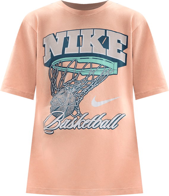 Nike Playera de básquetbol con gráfico holgada para mujer