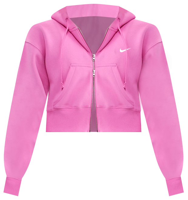 Nike Sportswear Phoenix Fleece Sudadera con gorro holgada cropped con cierre completo para mujer