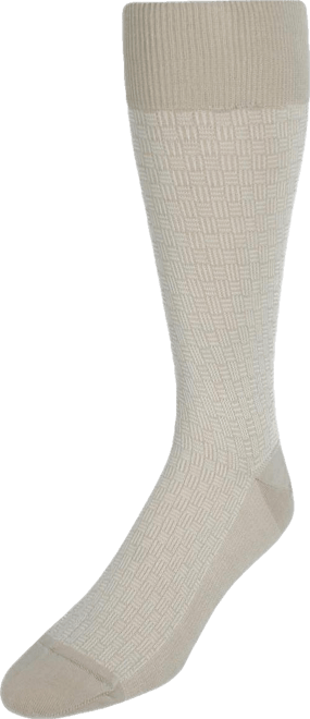 Men's Horatio Cross Hatch Design Mid-Calf Mercerized Cotton Socks