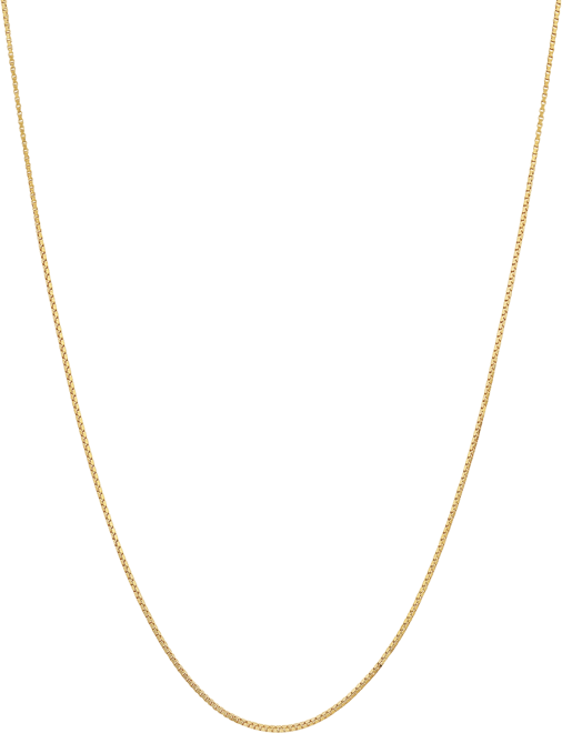 Women's 14K Gold Plated Box Chain Necklace