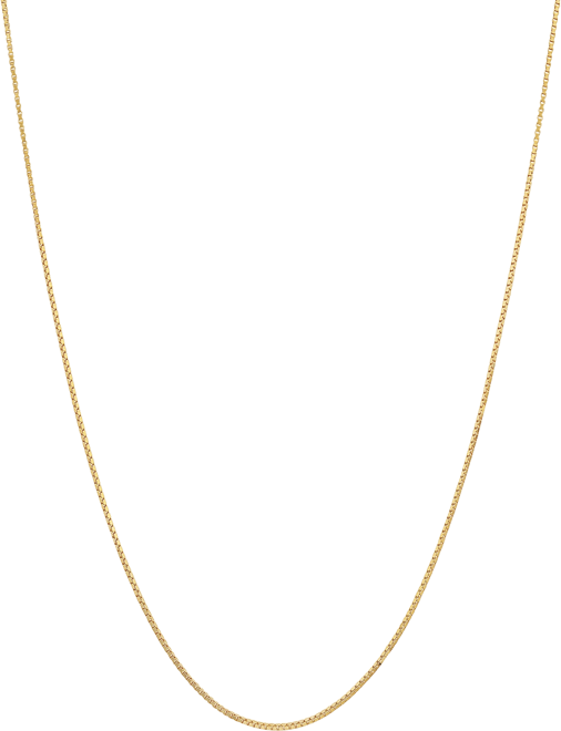Women's 14K Gold Plated Box Chain Necklace