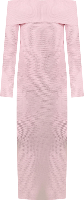 Women's Off Shoulder Long Sleeve Midi Dress