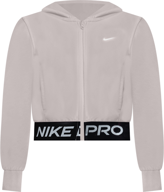 Nike Pro Fleece Sudadera con gorro Dri-FIT de cierre completo para niña talla grande