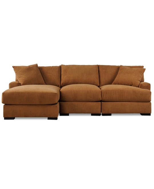 Rhyder 3-Pc. Fabric Chaise Sectional, Exclusively at Macy's