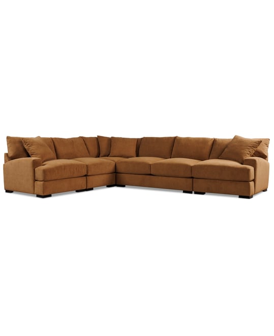 Rhyder 143" 5-Pc. Fabric L Sectional, Exclusively at Macy's