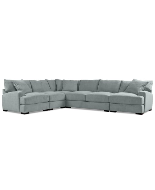 Rhyder 143" 5-Pc. Fabric L Sectional, Exclusively at Macy's