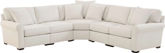 Radley Roll Arm 115" 5-Pc. Fabric L Sectional with Wedge, Exclusively at Macy's