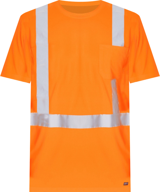 Men's Short Sleeve High-Visibility Reflective Safety Tee