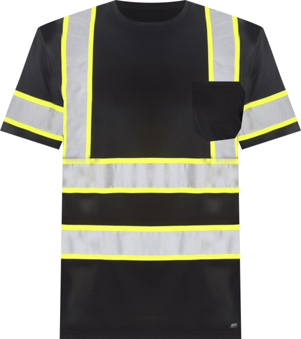 Men's Short Sleeve High-Visibility Reflective Safety Tee