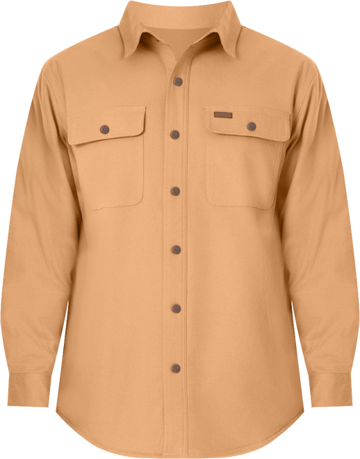 Men's Sherpa-Lined Stretch-Canvas Snap Shirt-Jacket