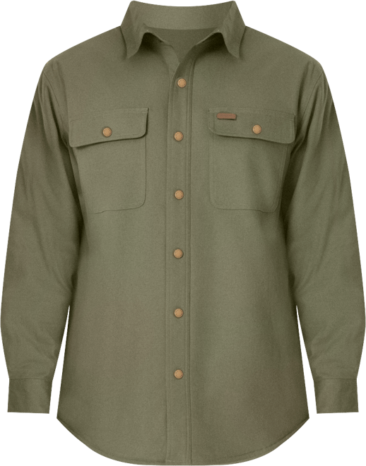 Men's Sherpa-Lined Stretch-Canvas Snap Shirt-Jacket