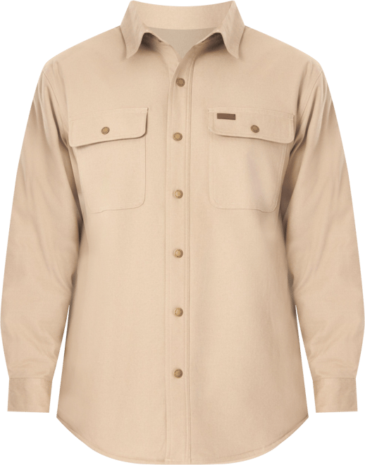 Men's Sherpa-Lined Stretch-Canvas Snap Shirt-Jacket
