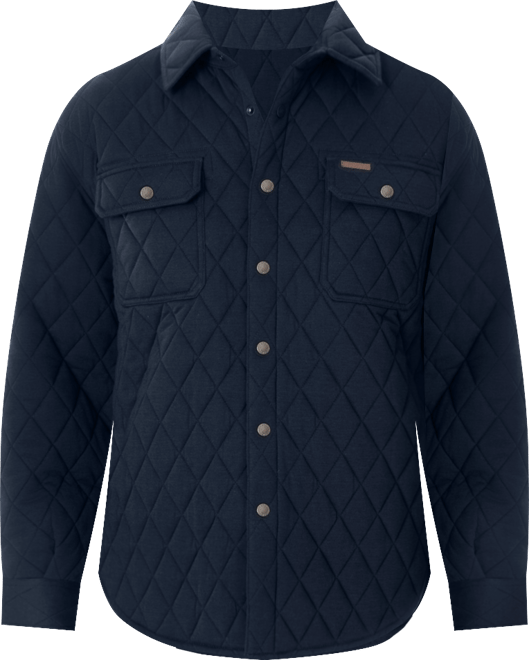 Men's Snap Closure Diamond Quilted Knit Shirt-Jac