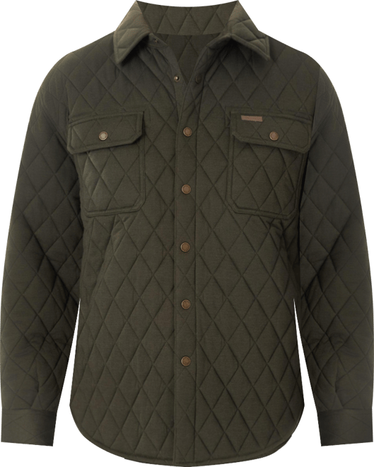 Men's Snap Closure Diamond Quilted Knit Shirt-Jac