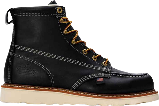 Men's American Heritage 6" Black Moc Toe Work Boots for Men