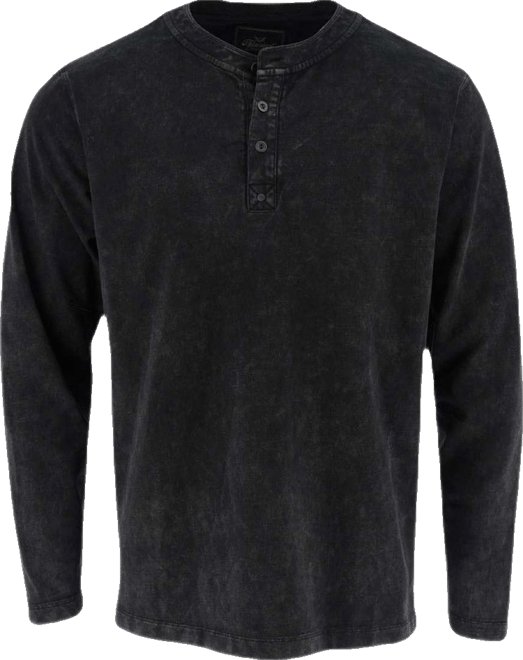 Big & Tall Men's Heavyweight Vintage Wash Long Sleeve Henley