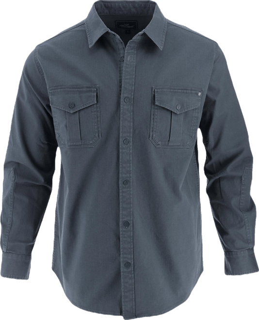 Men's Heavyweight Utility Stretch Long Sleeve Button Up Overshirt