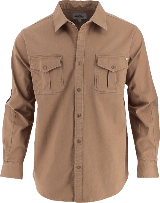 Men's Heavyweight Utility Stretch Long Sleeve Button Up Overshirt