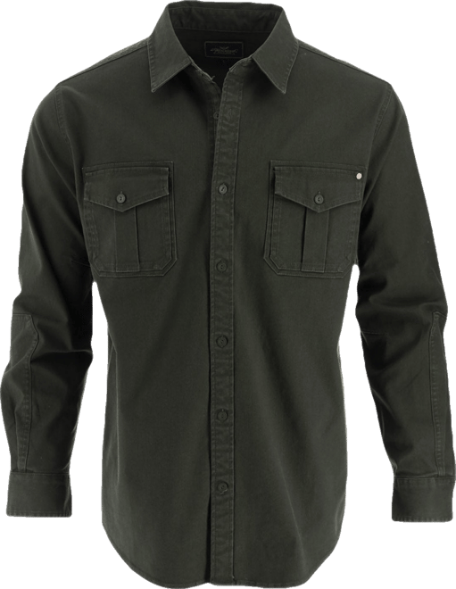 Men's Heavyweight Utility Stretch Long Sleeve Button Up Overshirt