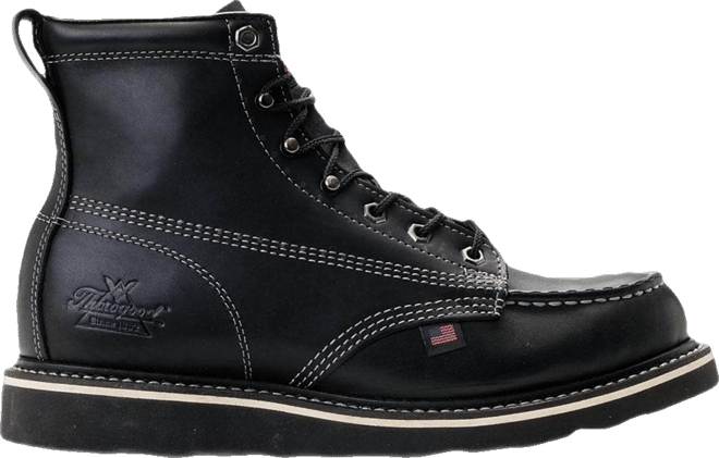 Men's American Heritage Midnight 6" Black Moc Toe Work Boots for Men