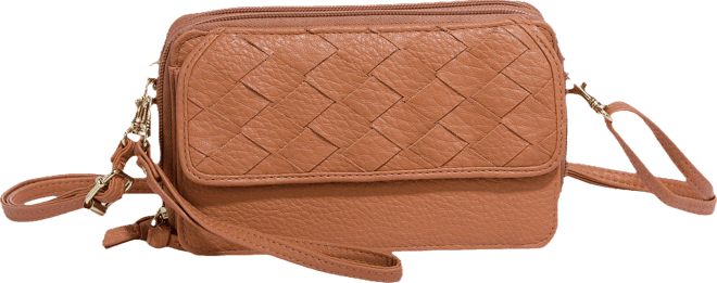Bueno Woven Panel Crossbody Handbag