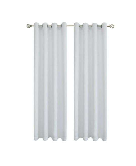 Hotel Chic 2 Pack Light Filtering Grommet Top Window Curtains