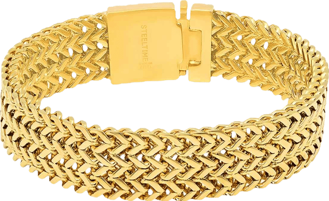 Men's 18K Gold-Plated Stainless-Steel Bracelet