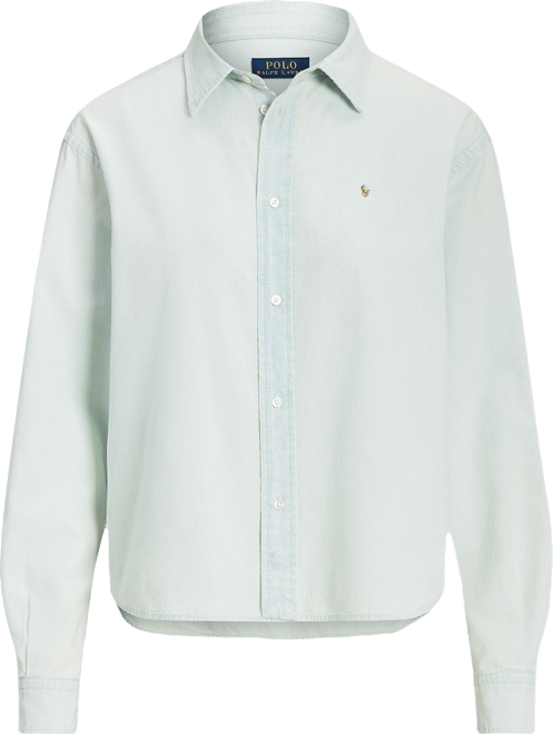 Women's Cropped Boxy Chambray Shirt