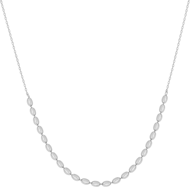 Silver Plated Knotted Chain Necklace