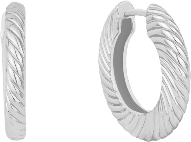 Textured Hinged Hoop Earrings