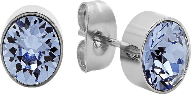 Women's 18Kt White Gold-Plated Stainless-Steel Stud Earrings