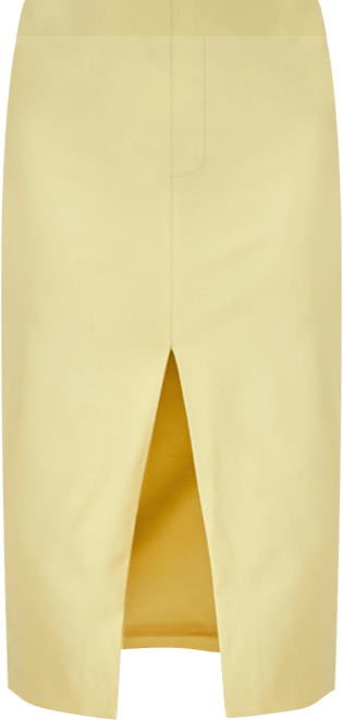 Women's Front Slit Linen Maxi Skirt