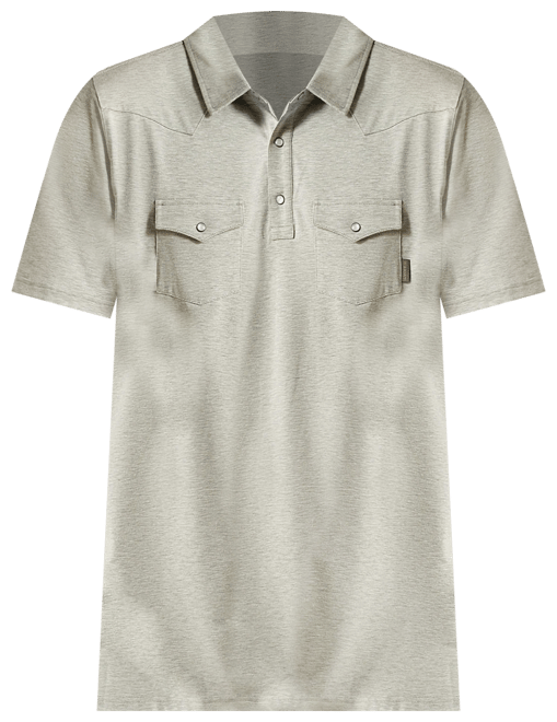 Men's Retro Western Snap Polo Shirt