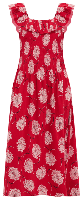 True Red Dancing Floral The Havana Dress