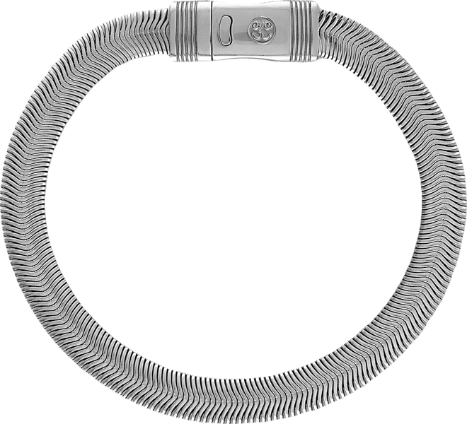 Flat Snake Chain Bracelet in Stainless Steel