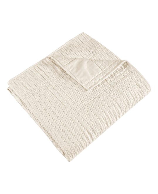 Cloud Waffle Textured Quilted Throw, 50" x 60"