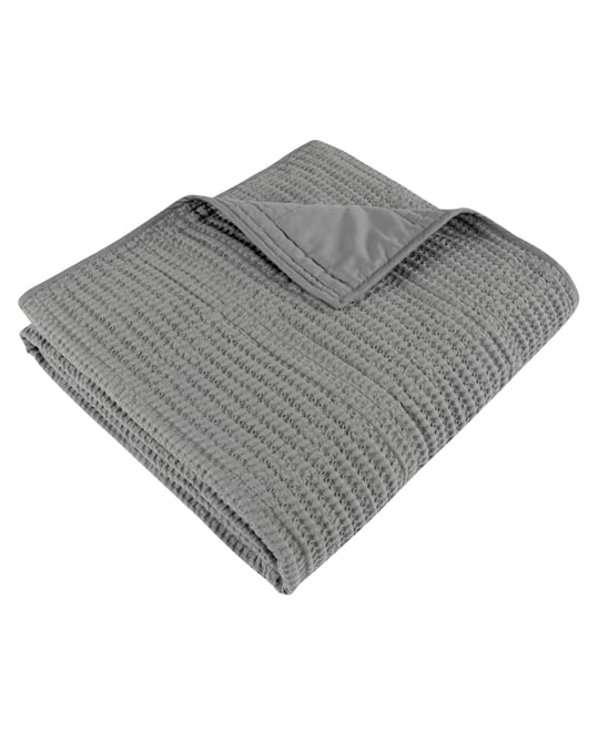 Cloud Waffle Textured Quilted Throw, 50" x 60"