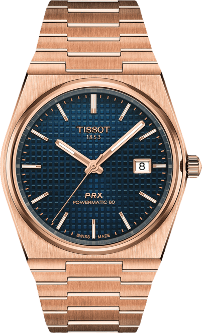 Men's Swiss Automatic Prx Powermatic 80 Rose Gold Pvd Stainless Steel Bracelet Watch 40mm