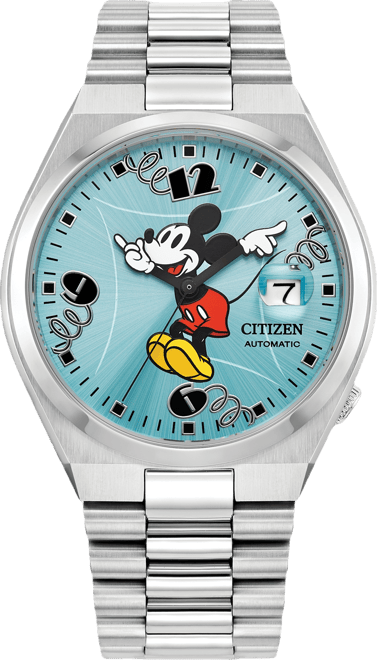 Men's Automatic Disney Mickey Mouse Stainless Steel Bracelet Watch 40mm