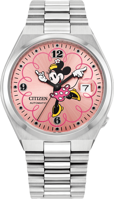 Men's Automatic Disney Minnie Mouse Stainless Steel Bracelet Watch 40mm