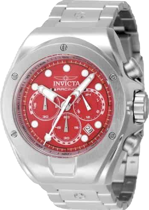 Men's 47744  Racing Quartz Chronograph Silver, Red