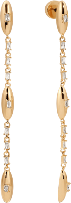 Oval Dome Linear Earrings