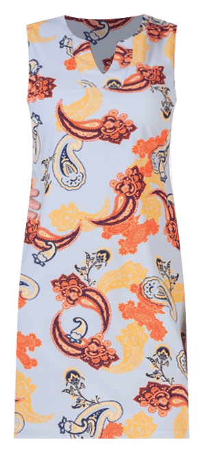 Petite Paisley Print Sleeveless Shift Dress