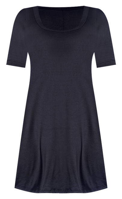 24seven Comfort Petite Apparel A Line Knee Length Dress Elbow Length Sleeves