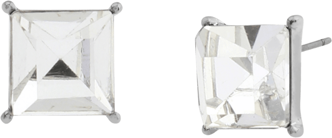 Punk Romance Stone Square Stud Earrings