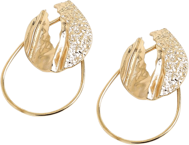 Women's Dented Drop Earrings